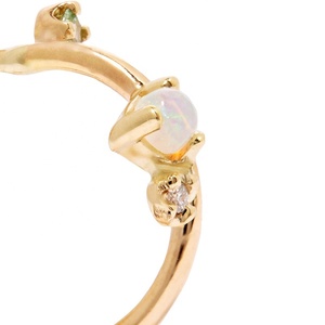 Pendientes de aro huggie para <span class=keywords><strong>mujer</strong></span>, joyería de <span class=keywords><strong>oro</strong></span> y plata de <span class=keywords><strong>18</strong></span> quilates, Gemnel - Product Image 5