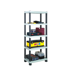 <strong>5</strong> <strong>Tier</strong> Black <strong>Plastic</strong> Heavy Duty <strong>Shelving</strong> Racking Adjustable Storage <strong>Unit</strong> - Product Image 3