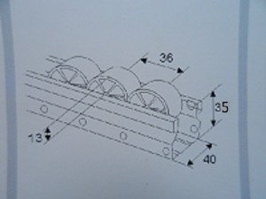 Cina vendita diretta della fabbrica migliore vendita 4035 industriale in lamiera Placon rullo cingolato con ruota gialla - Product Image 4