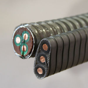 Câble ESP pour pompe à huile submersible plate, blindage en bande d'acier MONEL, gainure en polyimide-EPDM/plomb, fil <span class=keywords><strong>de</strong></span> plomb - Product Image 3