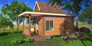 Petite maison préfabriquée en bois, prête à l'emploi, structure en acier léger, jardin de luxe