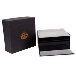 Estuche de madera de lujo para exhibición de reloj, caja de regalo con forro de ante - Product Image 4