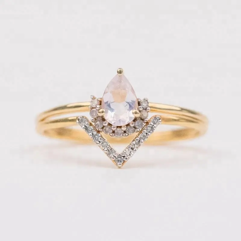 Beautiful rings wedding jewelry 925 sterling silver fashion rings set lyr0380