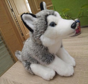 Adorable Peluche de Perro <span class=keywords><strong>Husky</strong></span> <span class=keywords><strong>Siberiano</strong></span> de 10 Pulgadas, Juguete de Peluche Suave para Niños, Regalo - Product Image 2