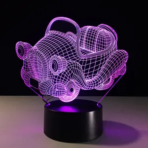 Led Lamp Bases Voor 3D Led Nachtlampje Abs Acryl Zwart 3D Led Lamp Nachtlampje Touch Base Met Usb kabel En Afstandsbediening