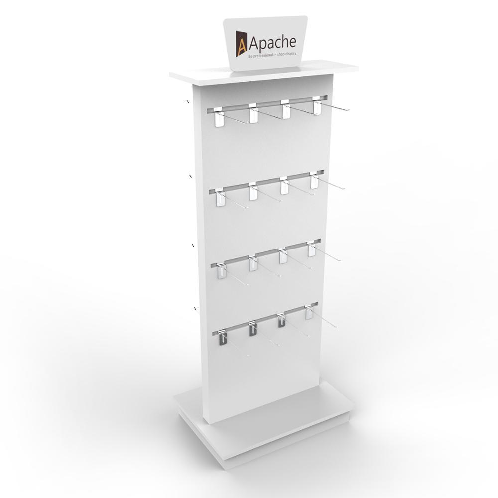 Customized POP Sock Display Stand Double-sided Wooden Display Rack Display Stand for Clothes Shop — view 1