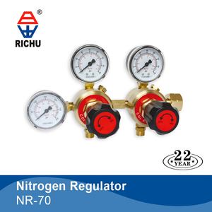 Regulador de nitrógeno de alta presión, 0-800 PSI, para HVAC, purga, láser y prueba, hecho de latón sólido - Product Image 3