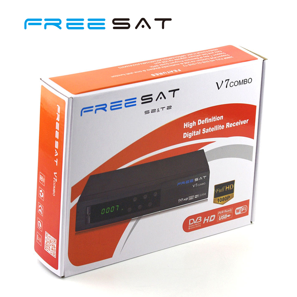 Mini Freesat V7 Combo DVB-S2 DVB-T2 De ALTA DEFINICIÓN de Clase Tigre TV Satelital Receptor Soporte YouTube Youporn