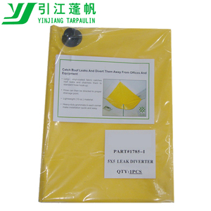 Bâche de drainage - Bâche de protection contre les fuites de <span class=keywords><strong>plafond</strong></span> et de toit - Bâche de protection contre les gouttes - Robuste - Jaune - Product Image 6