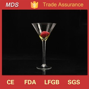 Clair mini verre martini vase maîtresse avec tige - Product Image 1