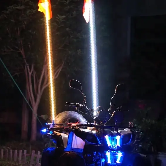Светодиодный защитный флаг и шахтный Янтарный маячок, комбинированная световая балка для всех автомобилей
