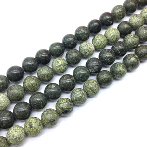 Perles en pierre <span class=keywords><strong>Serpentine</strong></span> pour la fabrication de bijoux, brin de perles rondes de 8mm, bricolage de qualité, prix d'usine, pièces - Product Image 1