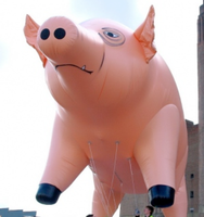 Ballon géant gonflable à l'hélium de type ballon, publicité, cochon volant gonflable rose