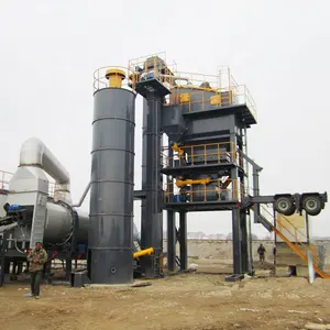 160t h capacity mobile asphalt plant with asphalt storage tanks