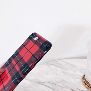 <span class=keywords><strong>Venta</strong></span> caliente lindo paño borla estilo británico pu suave caso del teléfono móvil para el iPhone 6 S 7 8 más X - Product Image 3