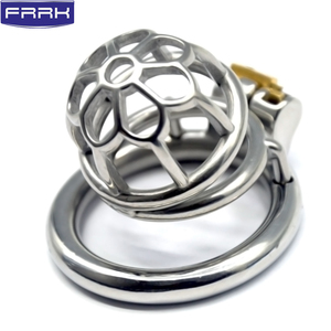 2019 FRRK01 Sex Shop 6cm <strong>Small</strong> Cock <strong>Cage</strong> with Dildo Ring <strong>Chastity</strong> Lock Stainless Steel <strong>Chastity</strong> <strong>Cage</strong> SM Toys Cock <strong>Cage</strong> for Male - Product Image 1