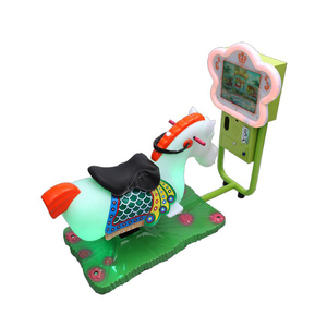 Machine de balançoire de cheval de fleur de prix d'usine | Voiture électrique de simulateur d'arcade de moteur de course à jetons de voitures d'enfants de batterie pour des enfants - Product Image 2