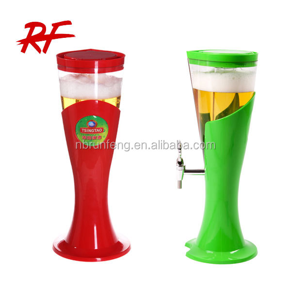 Пластиковый дозатор пива/пивная башня с льдом