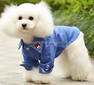 Nueva llegada del estilo caliente mascotas perros ropa de verano, Blue jeans t-shirt con punto <span class=keywords><strong>para</strong></span> la pequeña / perros medianos - Product Image 4