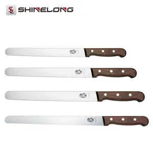 U332 Chef Kitchen Bread Knife Stainless Steel With Wooden Handle