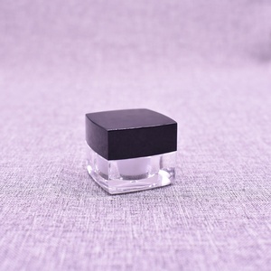 15g empty plastic square acrylic cosmetic container cream jar