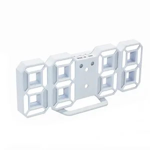 韓国ホットセールモダンデザイン3DデジタルLEDウォールクロックビッグクリエイティブヴィンテージウォッチ家の装飾装飾デスクアラームタイマー時計