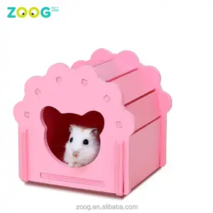 Gran oferta de productos para mascotas zoog, casa de hámster no plegable, nido de ardilla para personalizada