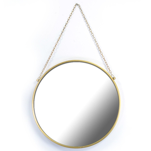 RH15001 Other Home Decor 18 Inch Decorative Wall Round <strong>Mirror</strong> with Strap Metal Framed <strong>Mirror</strong> <strong>Hanging</strong> <strong>Mirror</strong> - Product Image 1