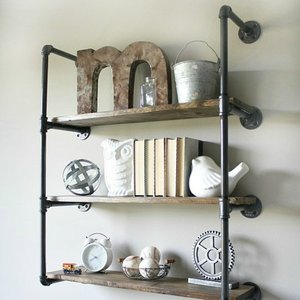 1/2 ''3/4'' โต๊ะท่อไม้รีเคลมพร้อมชั้นวางด้านข้าง - Product Image 6
