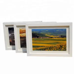 Cadre Photo personnalisable avec table de couleur MDF, petit format, en bois de noyer, bleu, vert, violet, noir, blanc, marron, chêne, nouveau