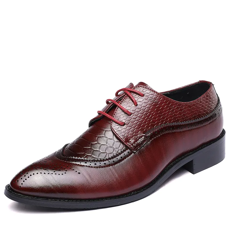 2019 formal men shoes, synthetic leather men office shoes retail, classic black dress shoes for men