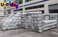 Bâche commerciale personnalisée de 0.6mm en pvc étiquette de terrain numérique arène bunker terrain de Paintball gonflable