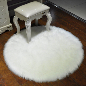 Tourbillon doux fausse fourrure tapis en peau de mouton - Product Image 4