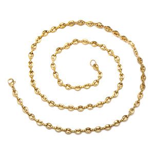 Catena in <span class=keywords><strong>Oro</strong></span> <span class=keywords><strong>24K</strong></span>, Bracciali in Acciaio Inossidabile 316 con Catene Semplici per Donne - Product Image 3