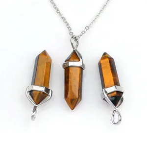 Top Selling High Quality Fancy Design Pendant Jewelry Tiger Eye Stone Necklace Bullet Necklace