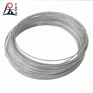 Alambre flexible de acero inoxidable de 1mm de grosor, bobina de alambre de hierro galvanizado bañado en caliente