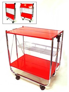 <b>Large</b> Catering Style <b>White</b> Metal <b>Board</b> foldable trolley - Product Image 6