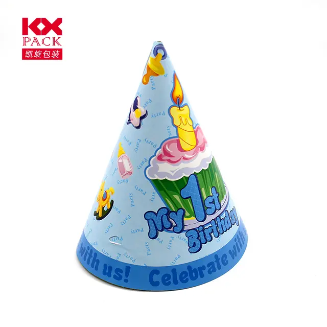 Custom Design Printing Happy Birthday Party Paper Decoration Paper Hat Birthday Party Hats Confetti Party Decoration