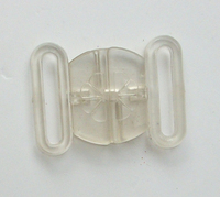 Accesorio de ropa interior de 15mm, cierre de plástico para bañador