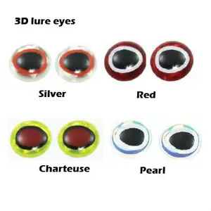 Ojos de señuelo de pesca 3D, 3 colores, al por mayor, realista