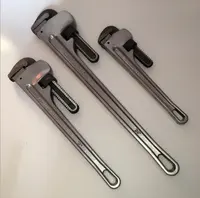 Гаечный ключ с ручкой из алюминиевого сплава, 10-24 дюйма, метрические прямые ключи для труб