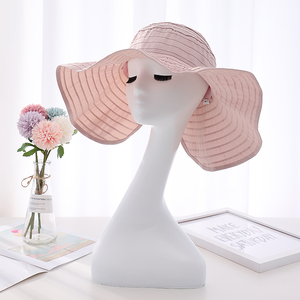 New Style <strong>Holiday</strong> Beach Wide Brim Foldable Sunscreen Anti-UV Sun protection Women Visor <strong>Hat</strong> - Product Image 2