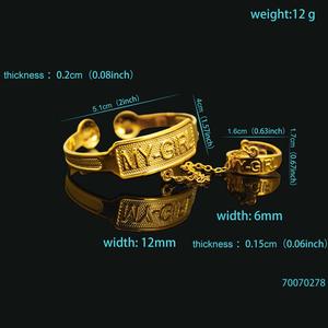 <span class=keywords><strong>Bijoux</strong></span> vintage pour filles, bracelet en <span class=keywords><strong>or</strong></span> 18k, <span class=keywords><strong>bijoux</strong></span> d'arabie saoudite pour bébé - Product Image 2
