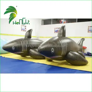 Hongyi-tiburón negro inflable, modelo para comercial