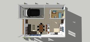 Nouvelle conception de maison à 2 chambres à prix abordable / Maison préfabriquée économique avec panneaux muraux et de toiture solides de 119 mm d'épaisseur - Product Image 5