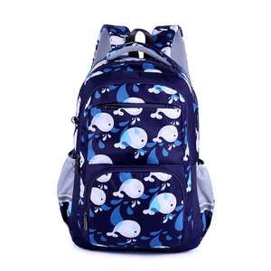 Conception personnalisée <span class=keywords><strong>pas</strong></span> <span class=keywords><strong>cher</strong></span> femmes sac à dos imprimé cartable polyester sac d'école dauphin sac à dos pour enfants - Product Image 1