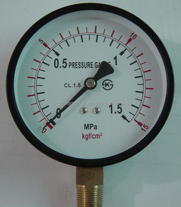 CL1.5 100mm standart genel burdon tüpü basınç göstergesi çift ölçekli 1.5Mpa or15kgf/cm2 - Product Image 2