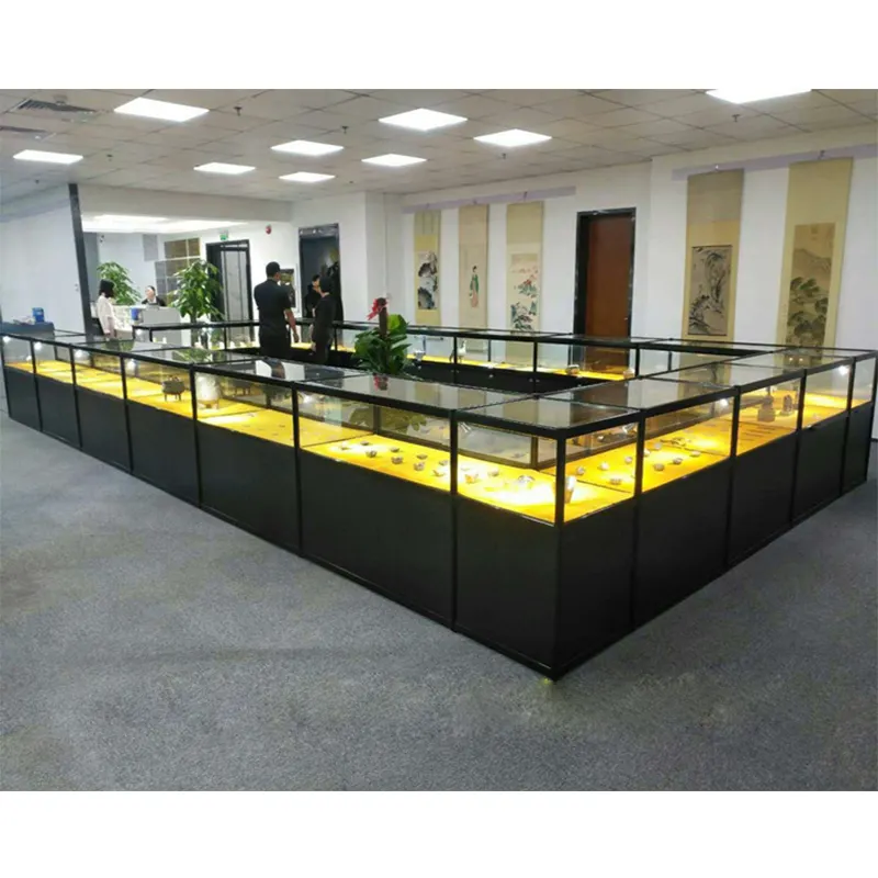 counter showcase glass cabinet for jewelry kiosk