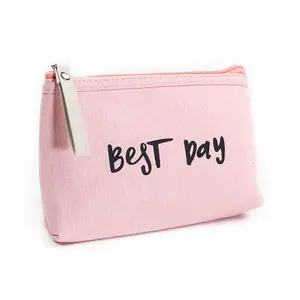 Hot Sale Women Letters cosmetic makeup bag necesery travel organizer Zipper canvas cosmetic bag for cosmetics