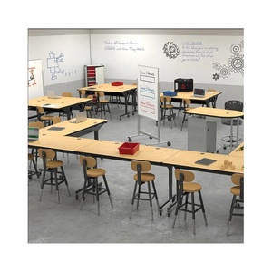 Hai chỗ ngồi trường máy tính bàn và lớp học hoạt động bảng trường Bàn và ghế - Product Image 6